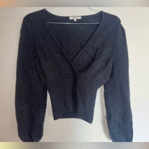 Black V-Neck Sweater